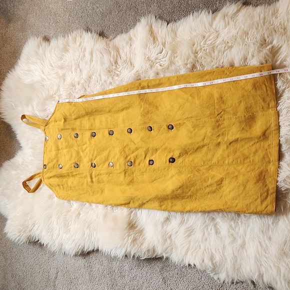 Topshop NWOT linen pinafore dress -size 6 - Picture 8 of 12